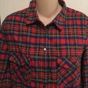 NWT RED & BLUE PLAID FLANNEL SHIRT NWT
